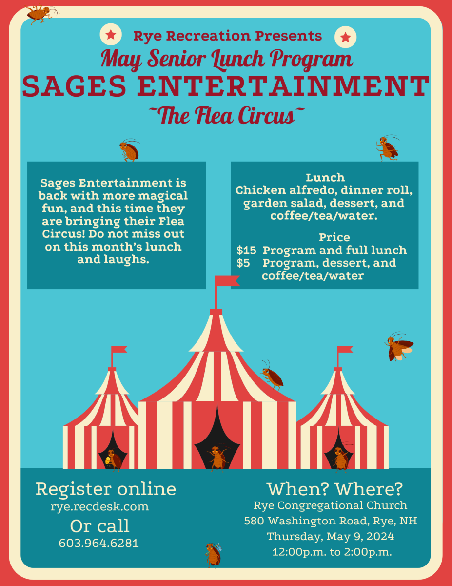 May Senior Lunch Program Presents Sages Entertainment and The Flea Circus.